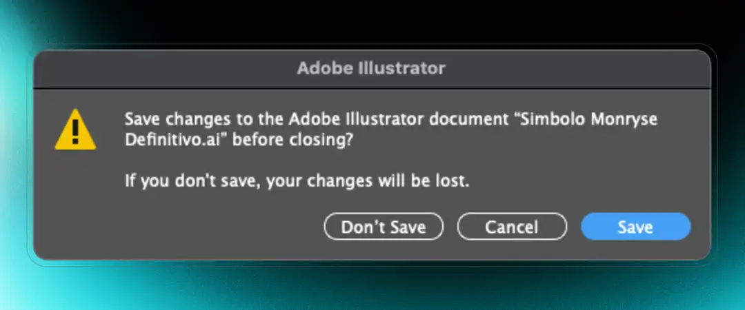 Dialogo di salvataggio utilizzato attualmente (Nov 2024) da Adobe Illustrator